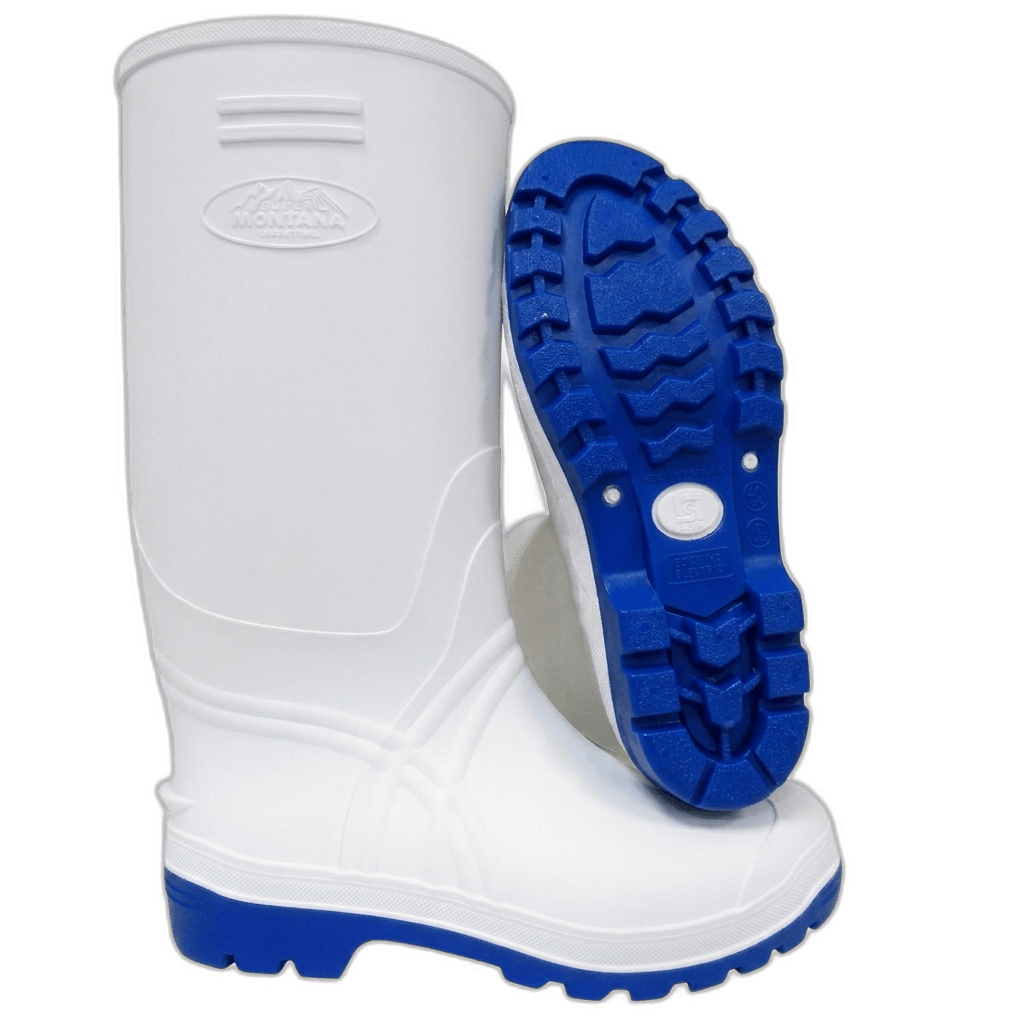 Super Montana Industrial Blanca Azul - Bota caña Nitrilo suela Nitrilo - Garbal